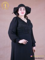 پیراهن مجلسی حریر کریستالی سایزبزرگ