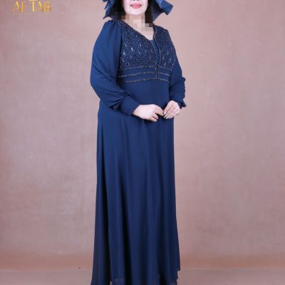 پیراهن مجلسی حریر کریستالی سایزبزرگ