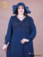 پیراهن مجلسی حریر کریستالی سایزبزرگ