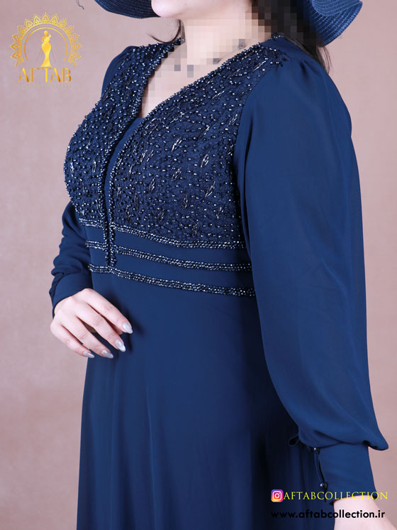 پیراهن مجلسی حریر کریستالی سایزبزرگ