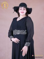 پیراهن مجلسی کمردار پیله سایزبزرگ