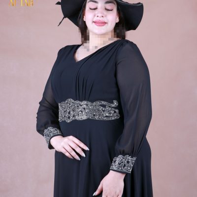 پیراهن مجلسی کمردار پیله سایزبزرگ