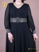 پیراهن مجلسی کمردار پیله سایزبزرگ