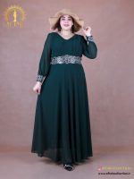 پیراهن مجلسی کمردار پیله سایزبزرگ