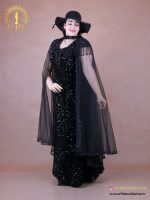 پیراهن مجلسی مخمل پولک دو تیکه سایزبزرگ