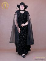 پیراهن مجلسی مخمل پولک دو تیکه سایزبزرگ
