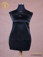 تاپ ساتن جولیا یقه نگین سایزبزرگ