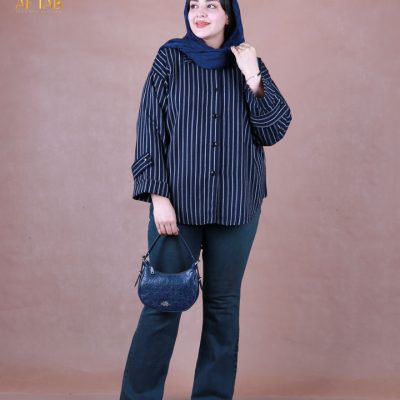 شومیز شکت راه راه سایزبزرگ