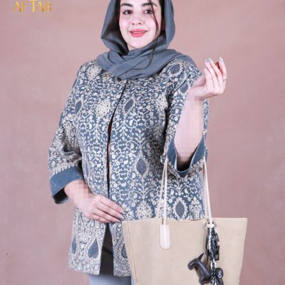 مانتو مجلسی مخمل سوزندوزی سایزبزرگ