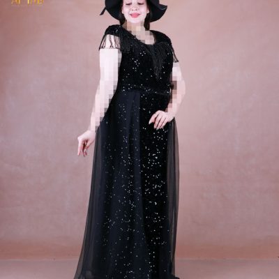 پیراهن مجلسی مخمل پولک دو تیکه سایزبزرگ
