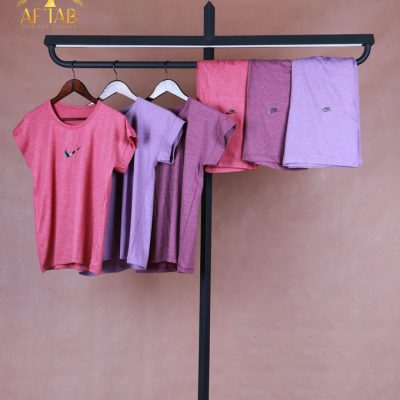 ست تاپ و شلوارک آستین سرخود سایزبزرگ