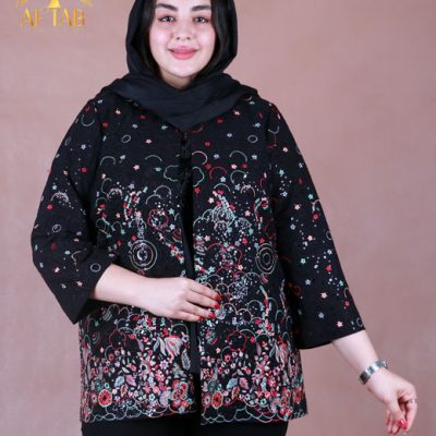 مانتو کرپ هندی سوزندوزی سایزبزرگ