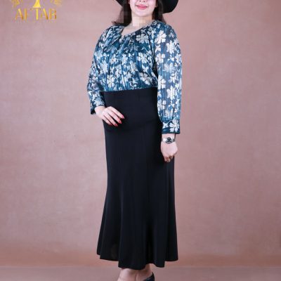 دامن ماکسی کرپ کش سایزبزرگ