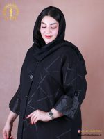مانتو ژاکارد جیب اریب بلند سایزبزرگ