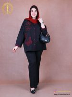مانتو گلدوزی پروانه سایزبزرگ