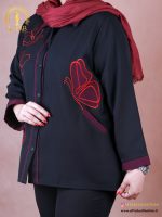 مانتو گلدوزی پروانه سایزبزرگ