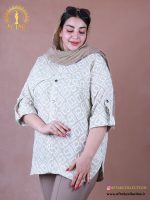 مانتو ژاکارد پفکی طرحدار سازبزرگ
