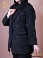 مانتو ژاکارد طرحدار ترک سایزبزرگ