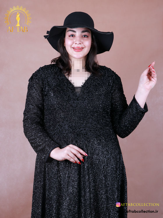 پیراهن مجلسی لمه شنی سایزبزرگ